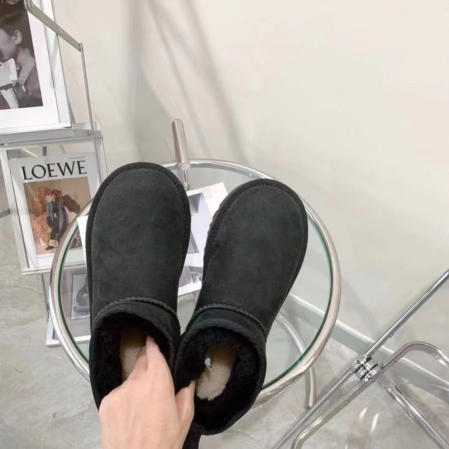 Sheepskin Wool Integrated Women's High Tube Plush