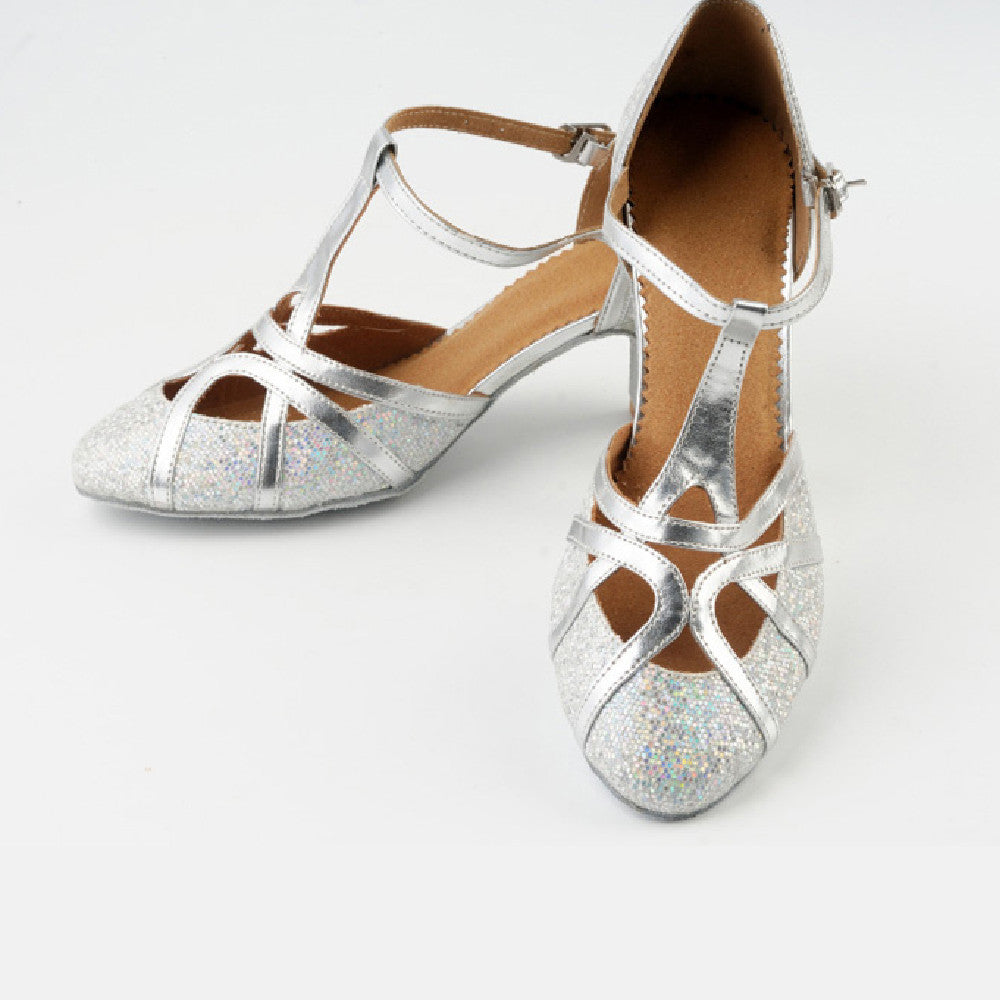 Modern Dance Shoe Women's Gold Sequins