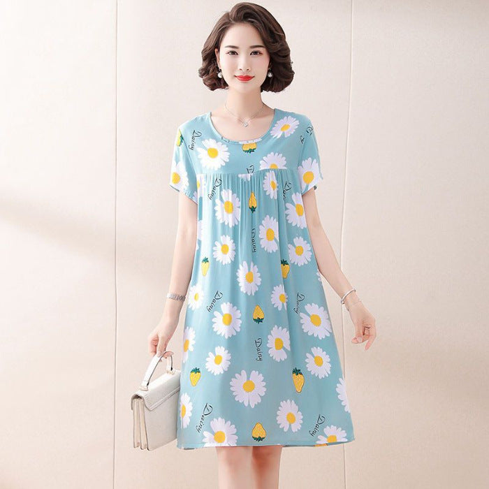 Summer Pajamas Plant Flower Dress