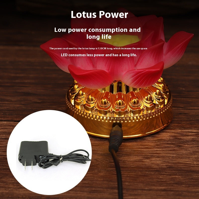 Shengmiole Colorful Lotus Lights Buddha Front Lantern