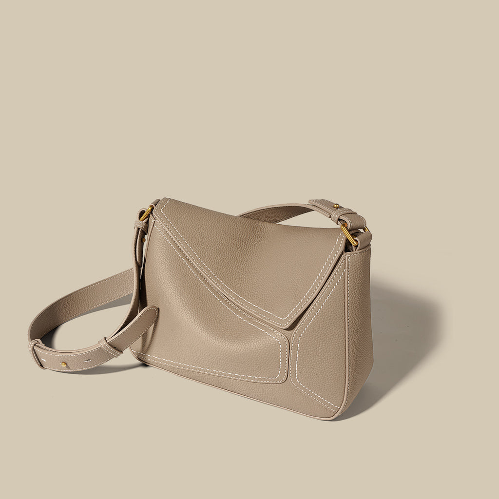 Women's First Layer Cowhide Geometric Tote Bag