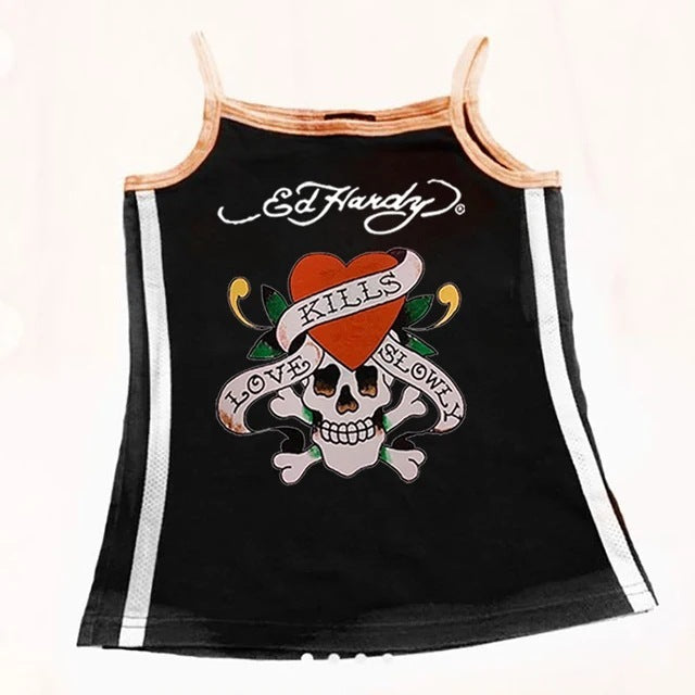 Short Print T-shirt Women's Retro Europe And America Top