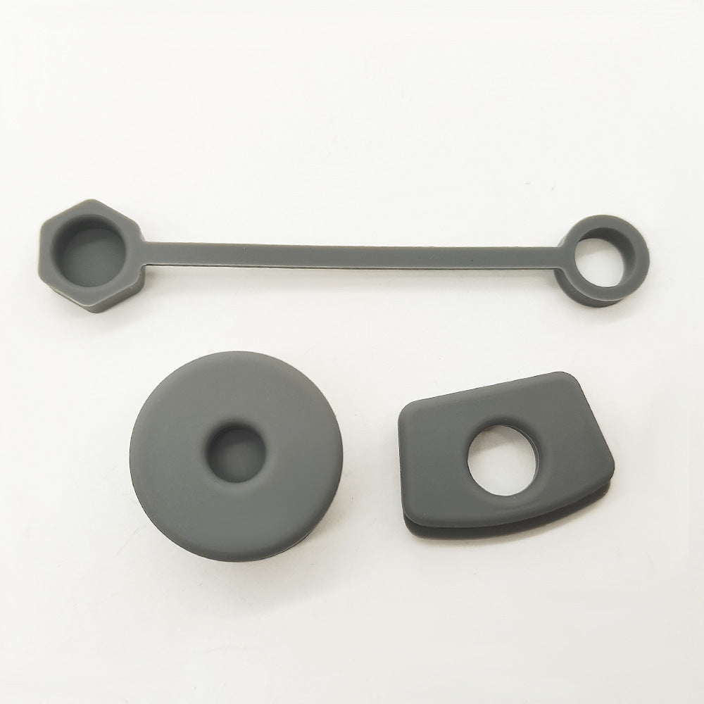Silicone Outdoor Cup Anti-overflow Plug 3-piece Set Portable Cup Straw Cover Leak-proof Plug