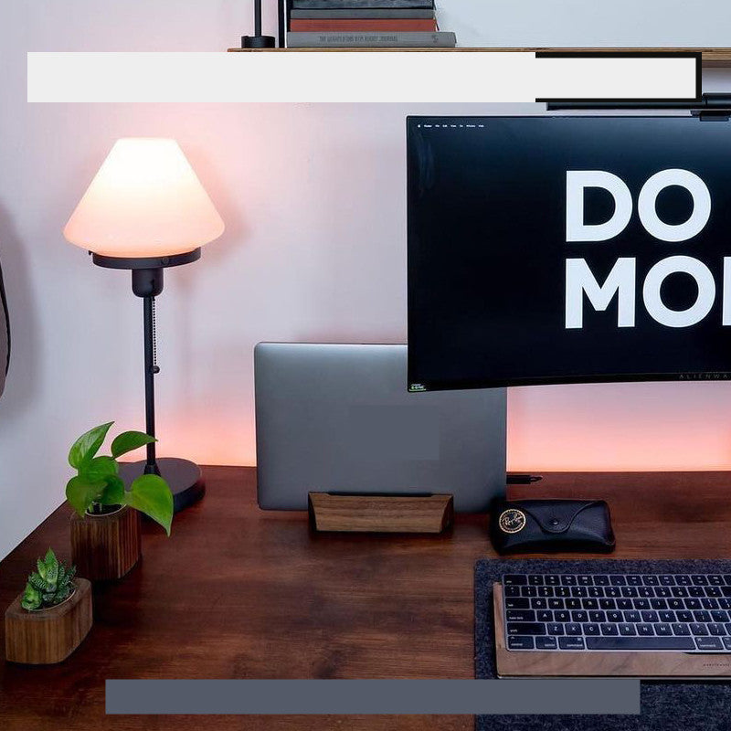 Walnut Wooden Tablet Desktop Shelf