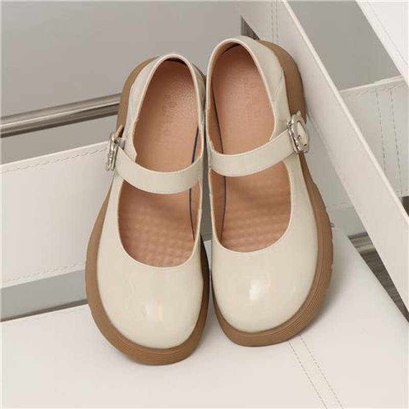 Women's Fashion Round Toe Square Heel Flats