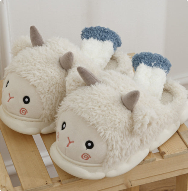 Cute Lamb Cotton Slippers Women's Autumn And Winter