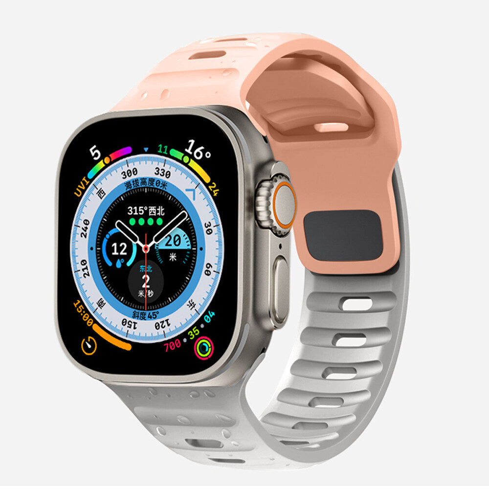 Suitable For Watch Ultra Watch Band Iwatch9 Solid Color Snap Button