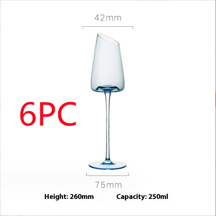 Klein Blue Crystal Glass Goblet Red Grape Wine Glass