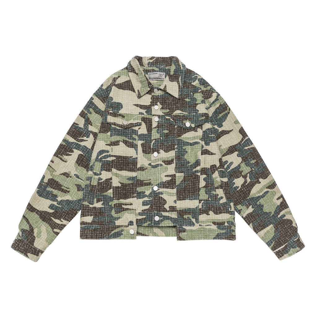 Real Shot American Street Retro Camouflage Cargo Jacket Coat