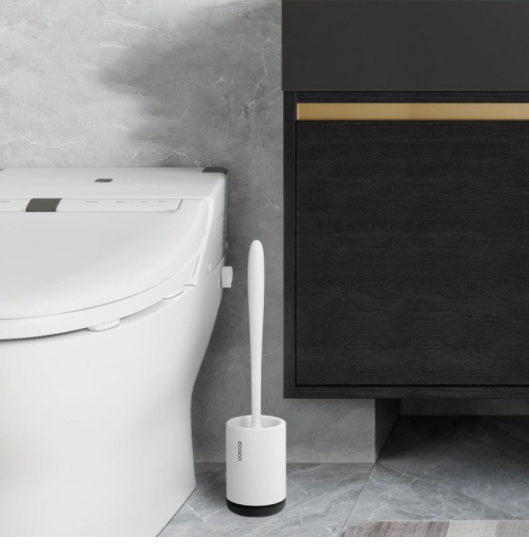 Toilet Brush No Dead Angle Household Toilet Silicone Rack Wall-mounted