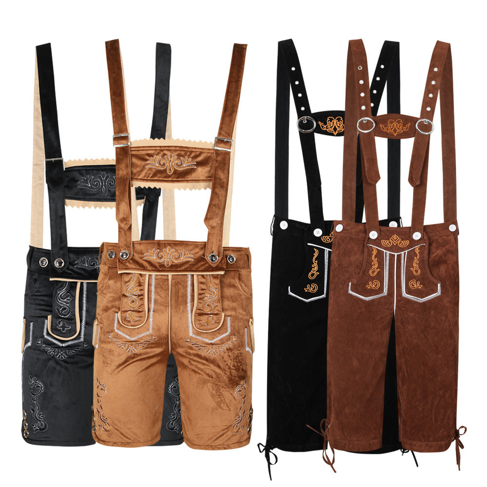 Beer Festival Clothing Adult Men's And Women's Suspenders Middle Pants 7 Pants