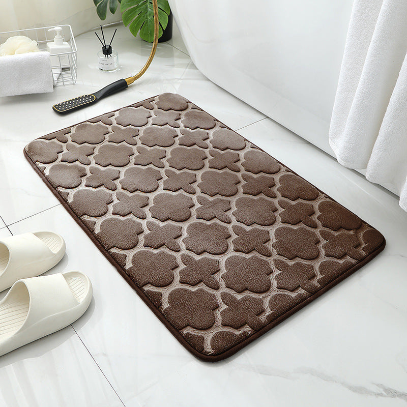 Modern Minimalist Sponge Bathroom Door Non-slip Absorbent Home Ground Mat