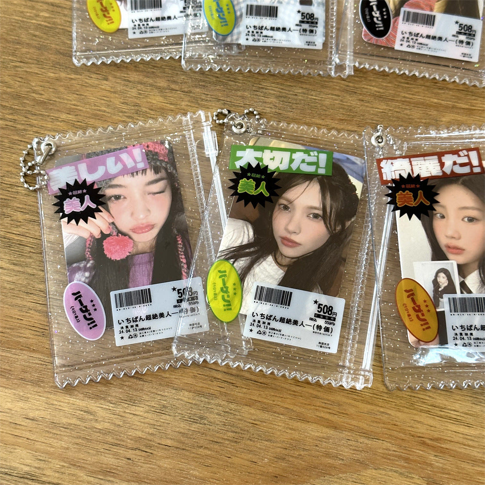 Korean Ins Shiny Transparent Candy Bag Zipper Bag Storage Card Holder