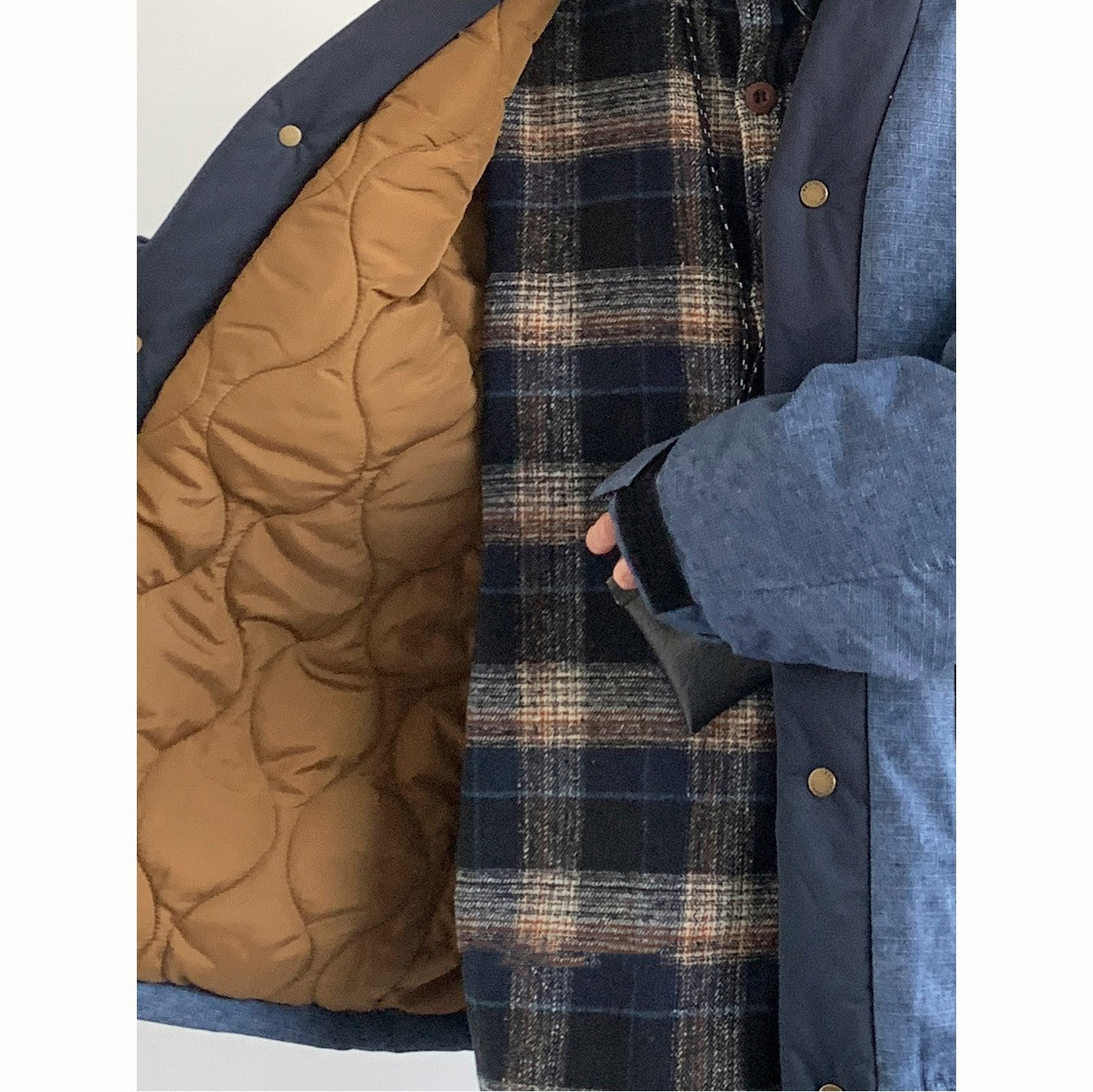 Vintage Single-breasted Cotton-padded Coat Men's Loose Robe Coat