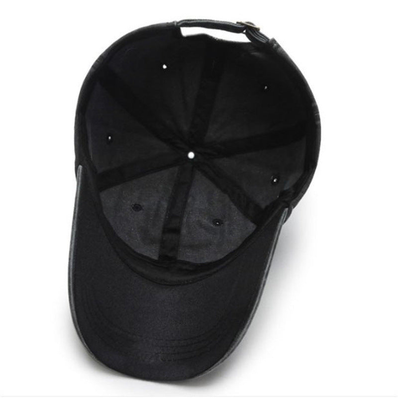 Washed Solid Color Light Board Baseball Cap For Women