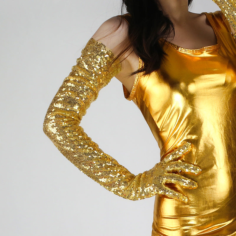 Sequined Sleeve Cover Lace Mesh Specialty