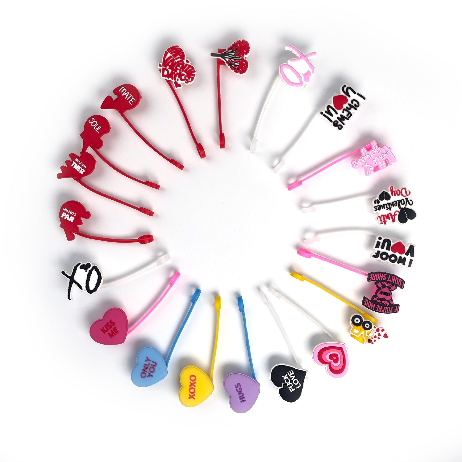New Valentine's Day Series Straw Mouthpiece