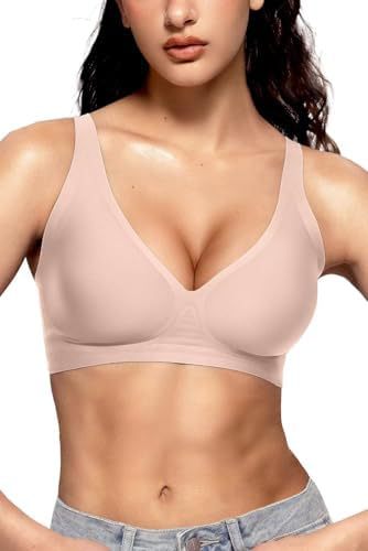 Women's Seamless Brassiere Deep V Without Steel Ring