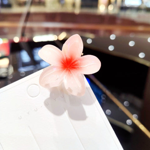 4cm Sweet Girl Plumeria Rubra Barrettes