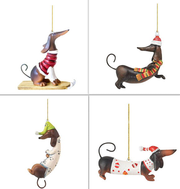 Acrylic Fashion Dog Christmas Tree Decoration