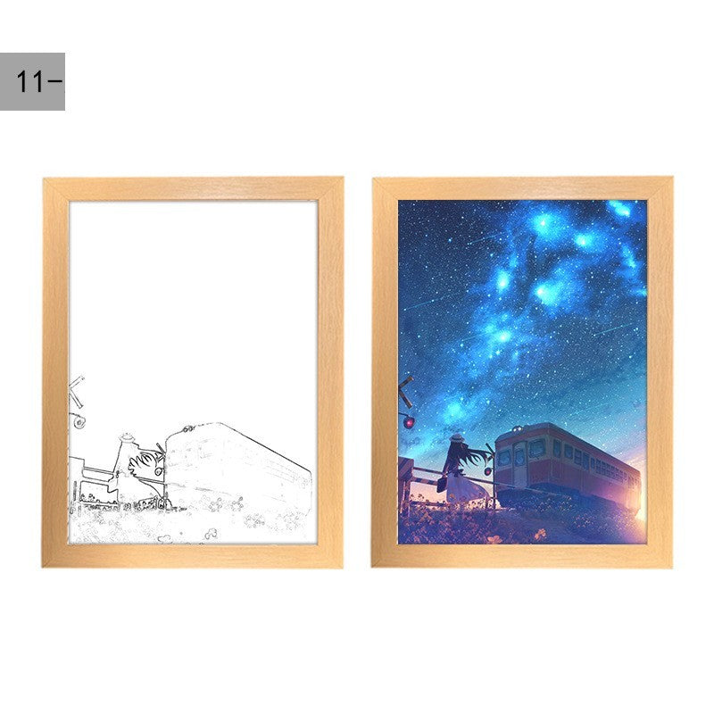 Starry Sky Beautiful Dream Simple Ins Creative Light Painting