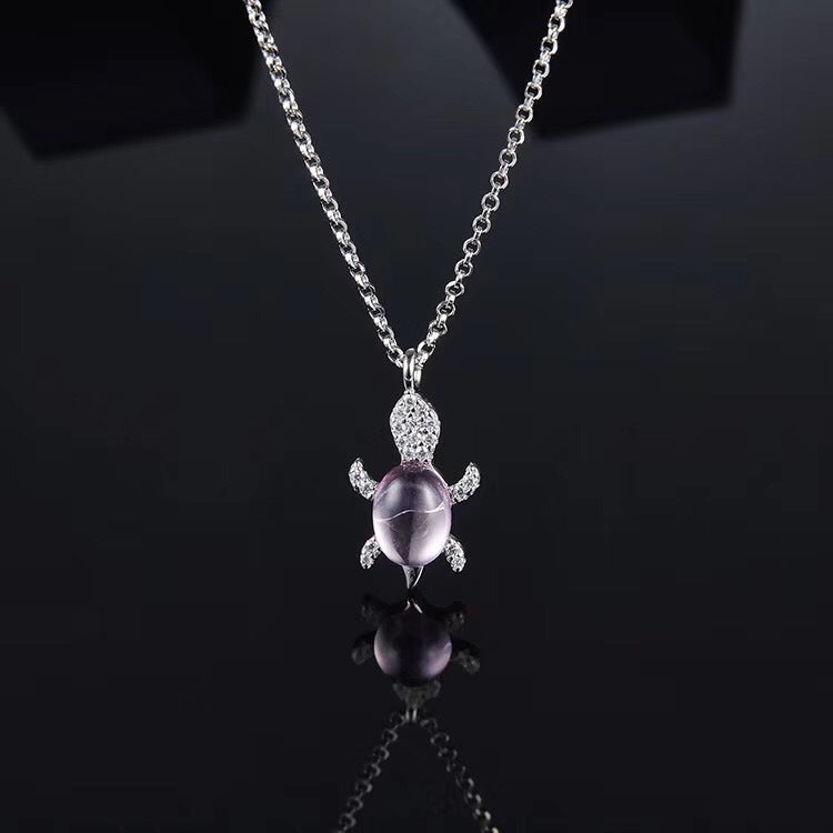 Turtle and diamond necklace