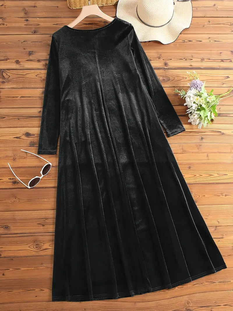 Ladies' Solid-color Dress