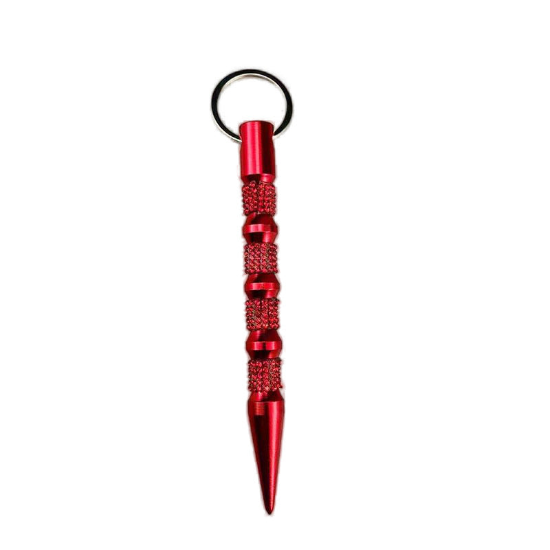 Metal Portable Self-defense Stick Keychain Pendant