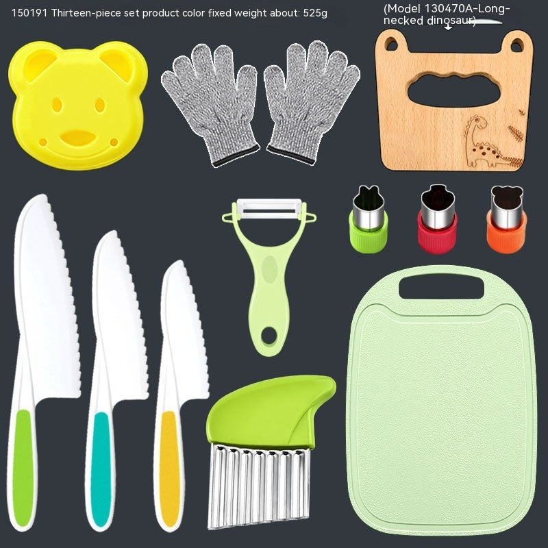 Children's Anti-cutting Gloves Cutting Board Fruit Knife