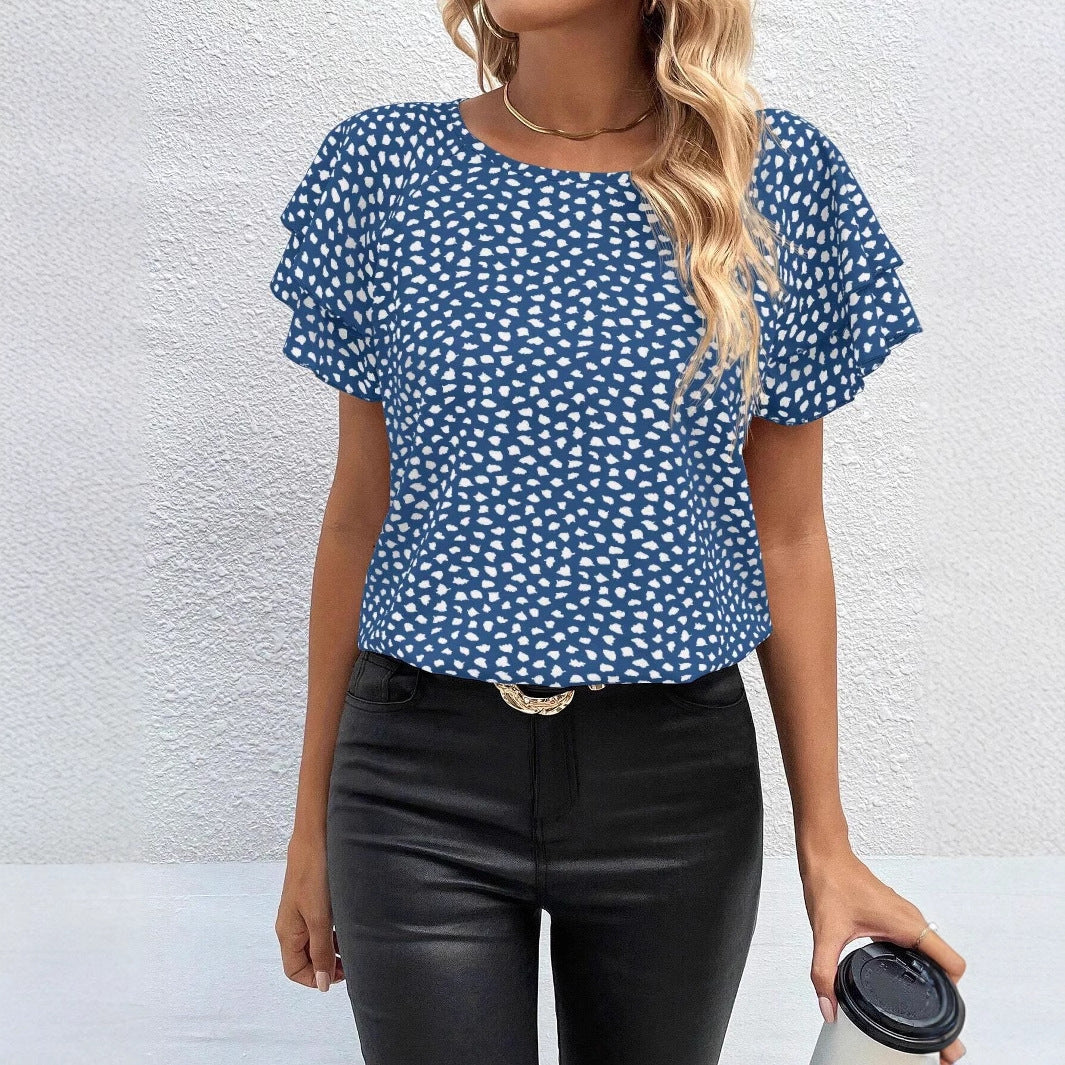 Spring And Summer New Fashion Print Top