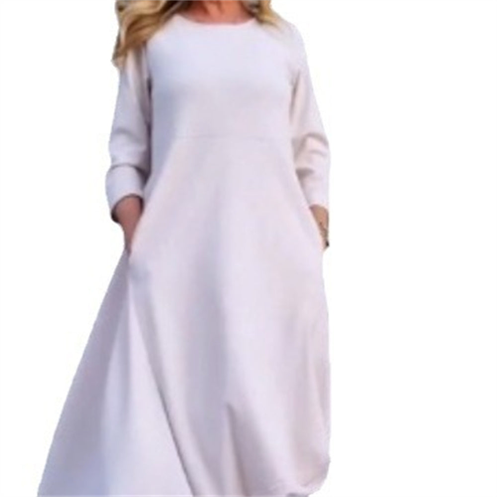 Women's Fashion Loose Casual Cotton And Linen Dress