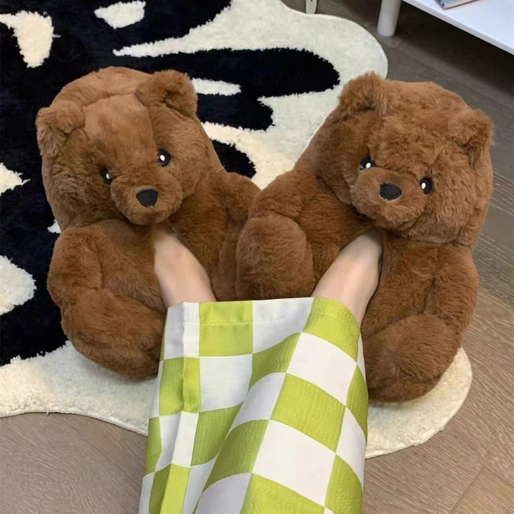 Indoor Cartoon Extra Thick Non-slip Animal Cotton Slippers