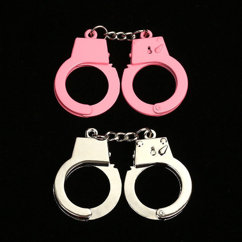 Metal Bags Pendant Zinc Alloy Casual Simulation Handcuffs Keychain