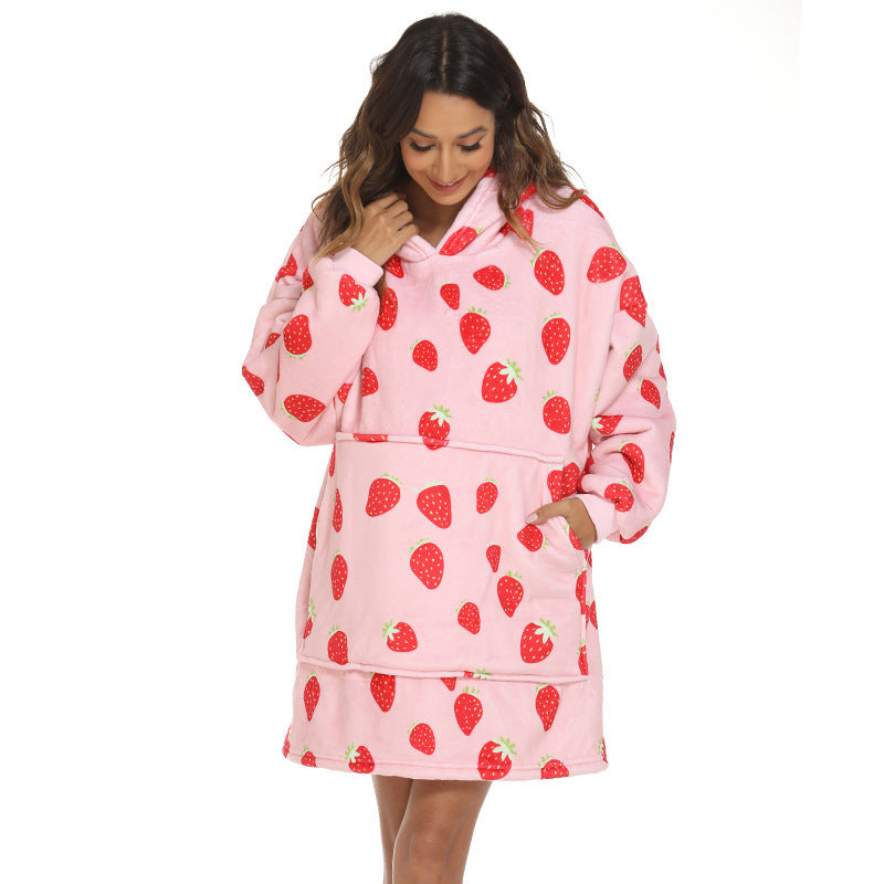 Leisure Home Lazy Blanket Plus Velvet Thick Free Size Blanket