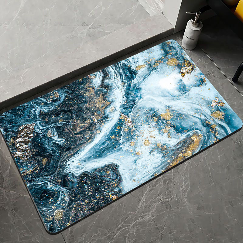 Marble Pattern Soft Diatom Ooze Absorbent Floor Mat