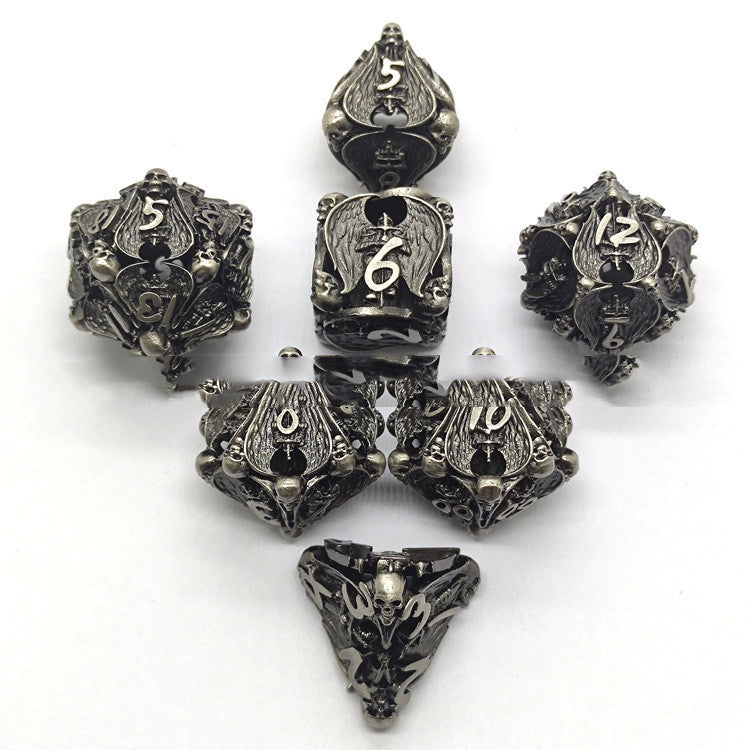 New Metal Cutout Jihad Angel Dice DND 7 Piece Set