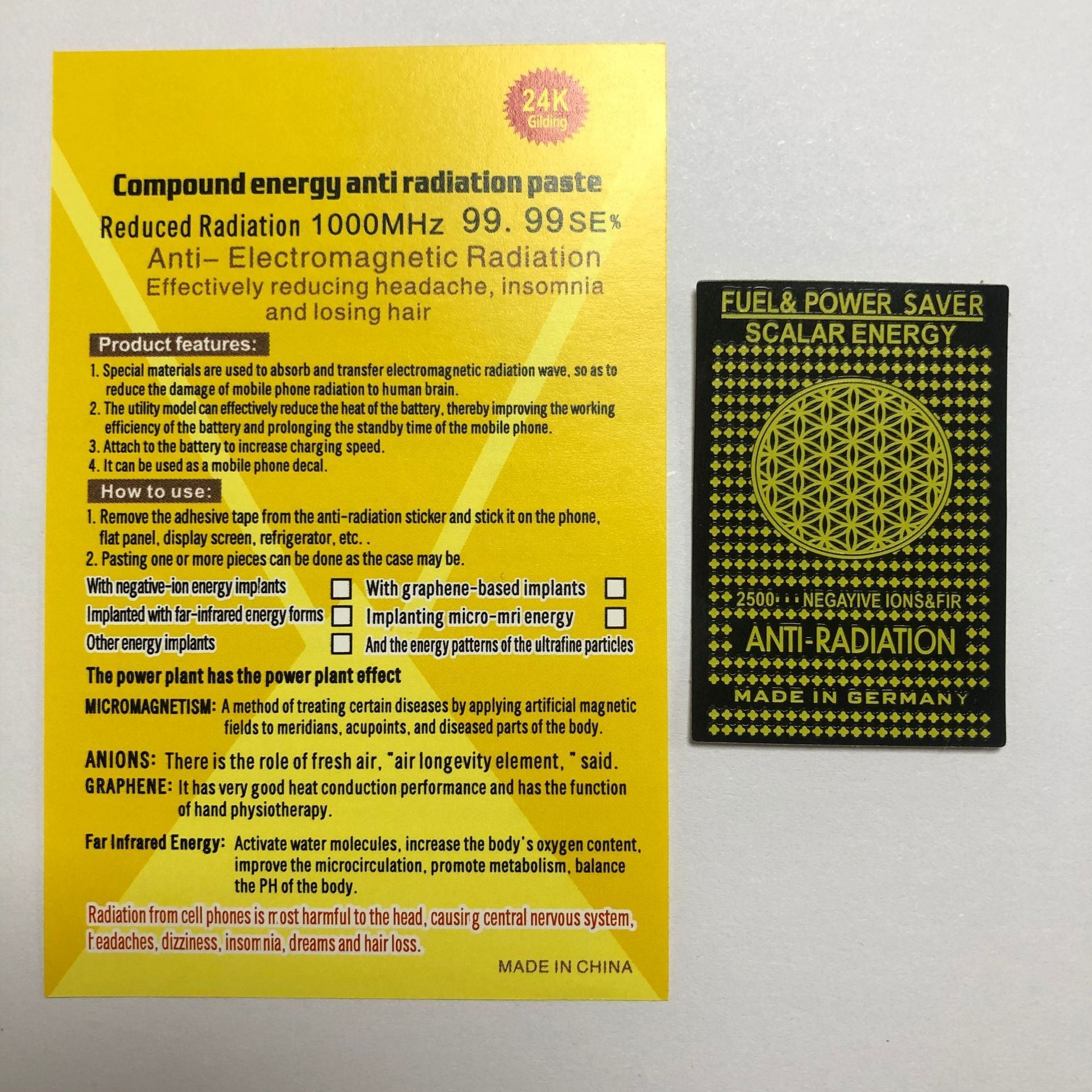 Mobile Phone Prevents Radiation Resistance Membrane Round And Square