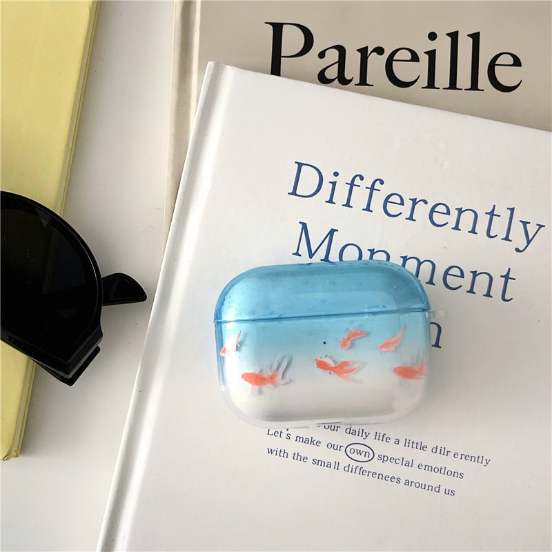 Fashion Gradient Transparent Koi Earphone Case