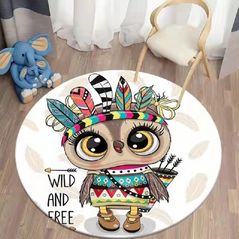 Printed Coffee Table Hanging Basket Cartoon Carpet Living Room Cloakroom Bedside Blanket