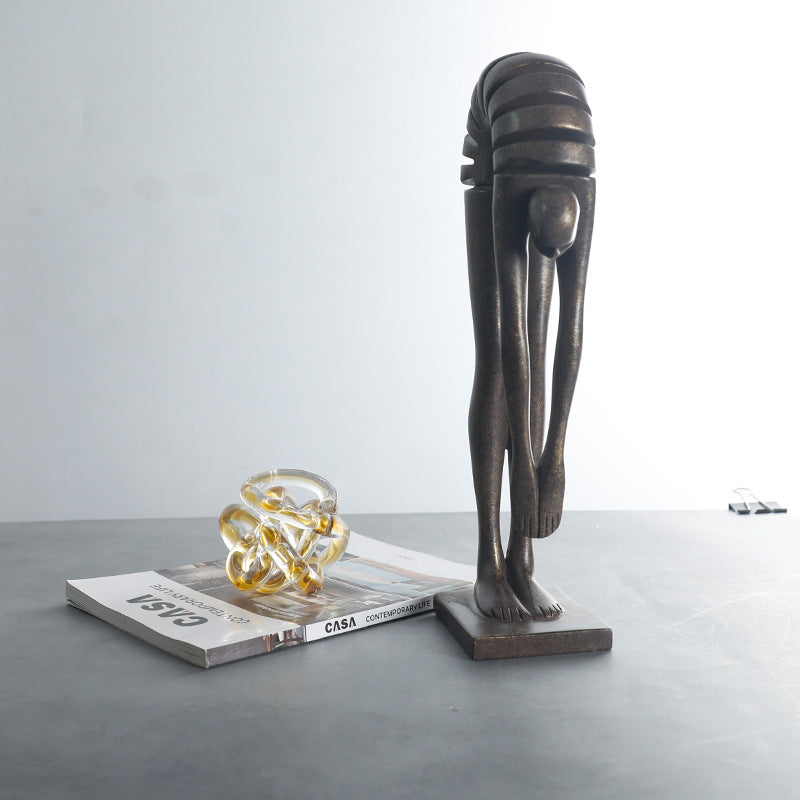 Abstract Minimalist Curved Portrait Sculptured Ornaments