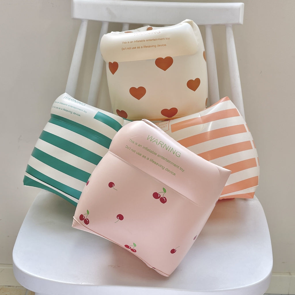 Ins Retro Style Cute Children Arm Floats Long White Silk Sleeves