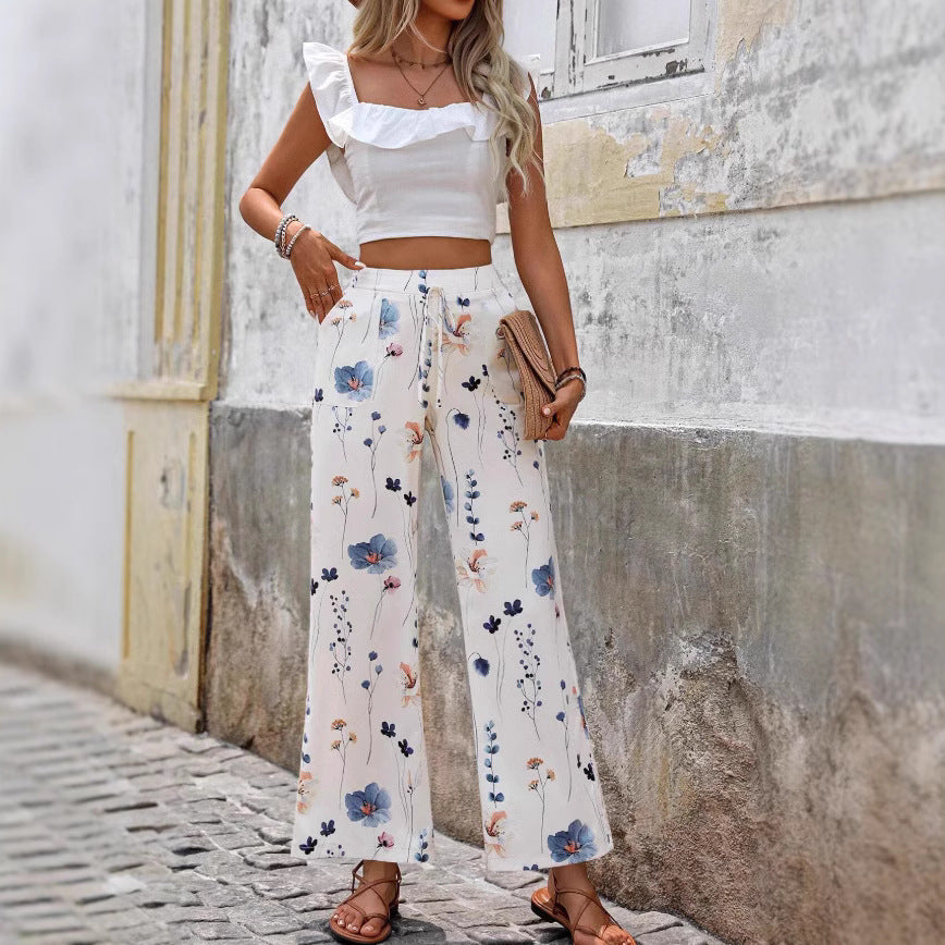 Fashion Casual Printing Loose Trousers For Women