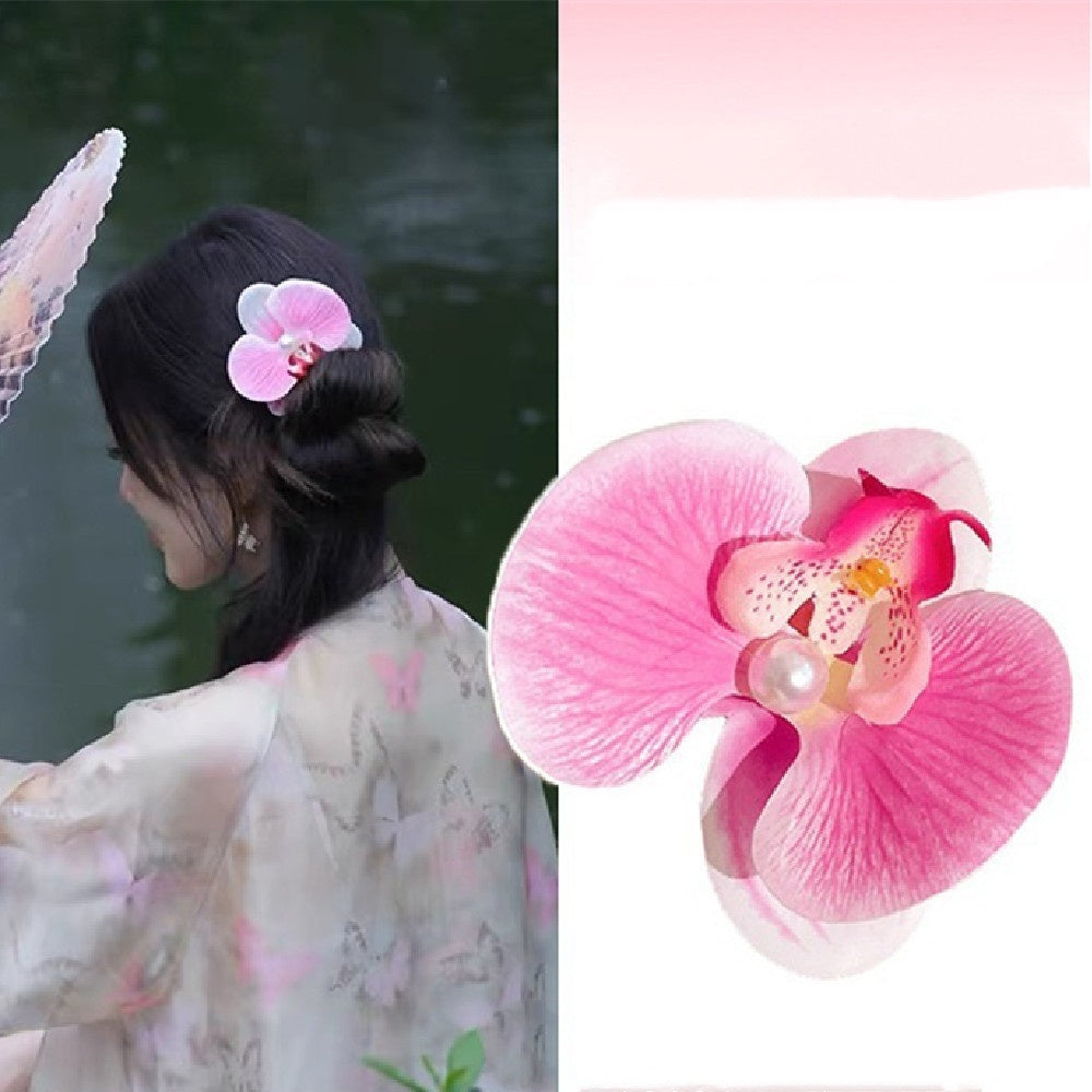 Butterfly Orchid Cropped Hair Clip