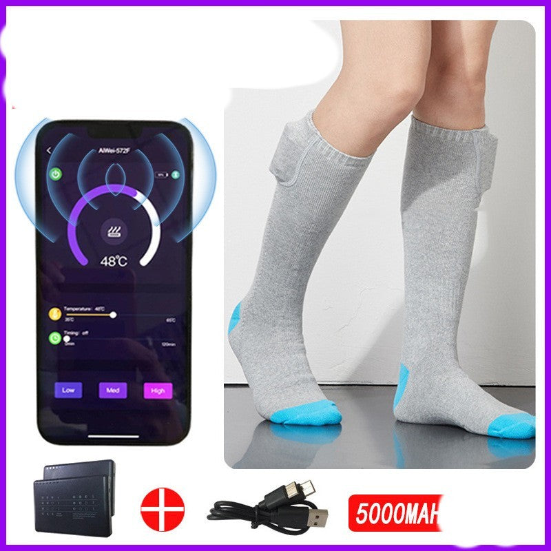 Smart Heating Socks Mobile Phone Remote Control