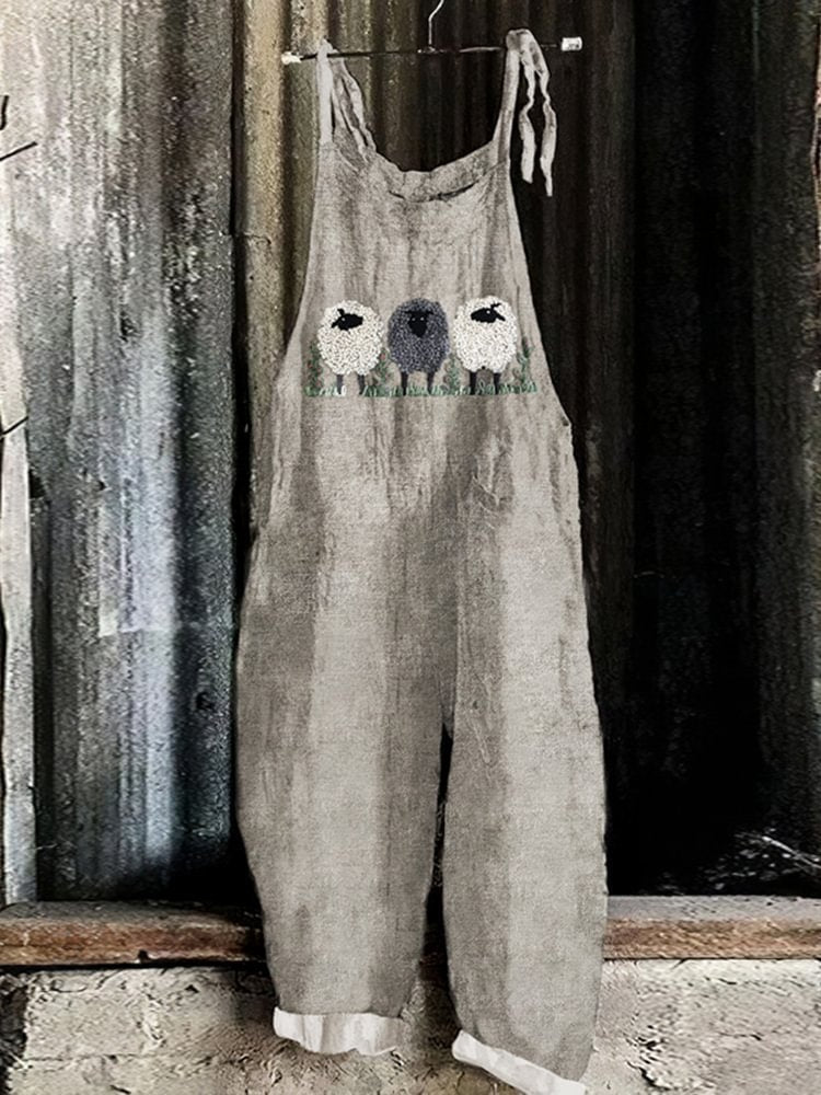 Fashion Animal Retro Printed Women's Jumpsuit