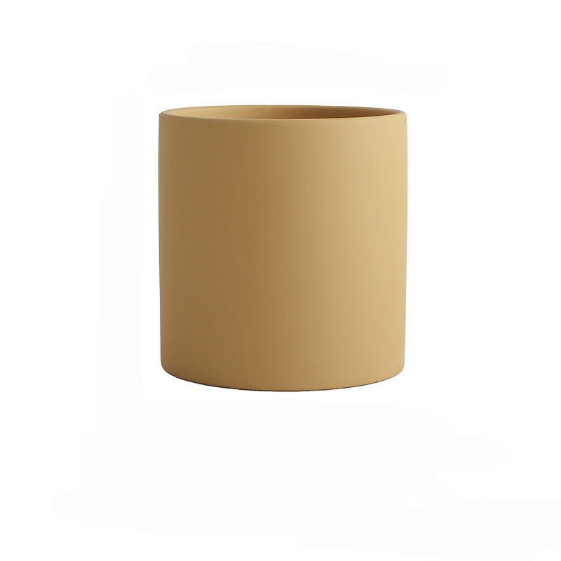 Ceramic Flowerpot With Straight Tube And Tray
