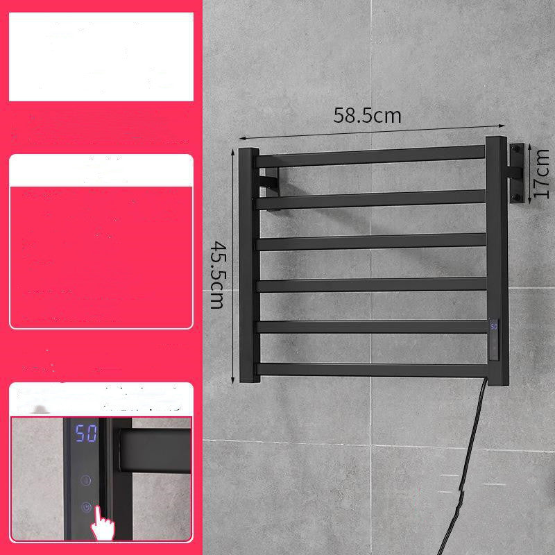 Electric Black Perforated Towel Rack