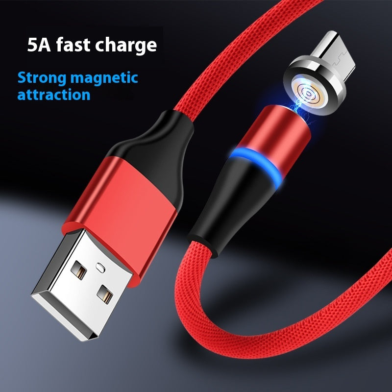Magnetic Fast Charging Woven Illuminating Data Cable