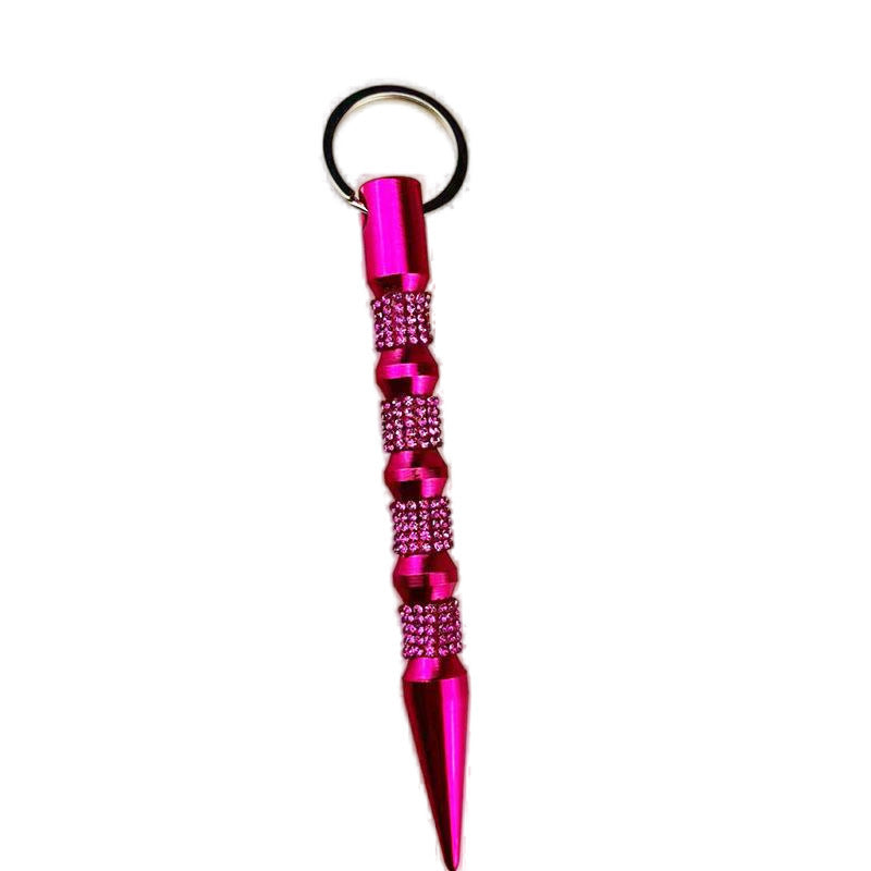 Metal Portable Self-defense Stick Keychain Pendant