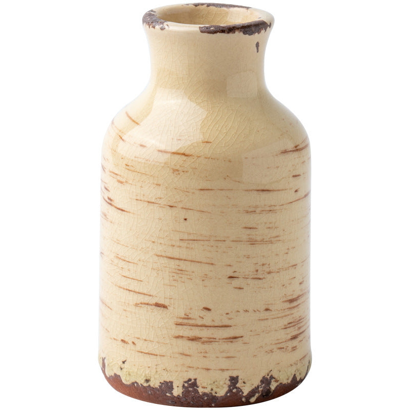 Retro Ice Cracked Ceramics Vase Dining Table Room Decorations